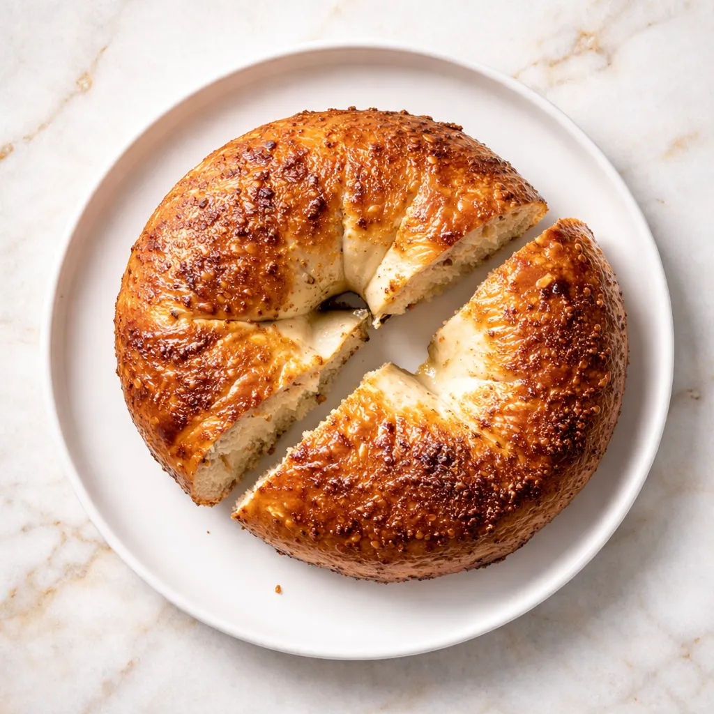 Hands rolling cottage cheese flagel dough into uniform rings on a floured board, showing dense, chewy texture for non-spongy results.