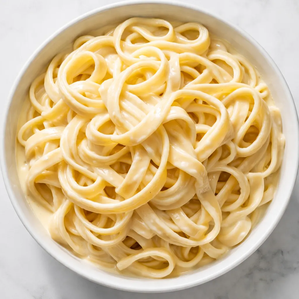 Cook tossing creamy garlic tagliatelle in a hot pan with Parmesan and fresh parsley, glossy sauce coating each strand.