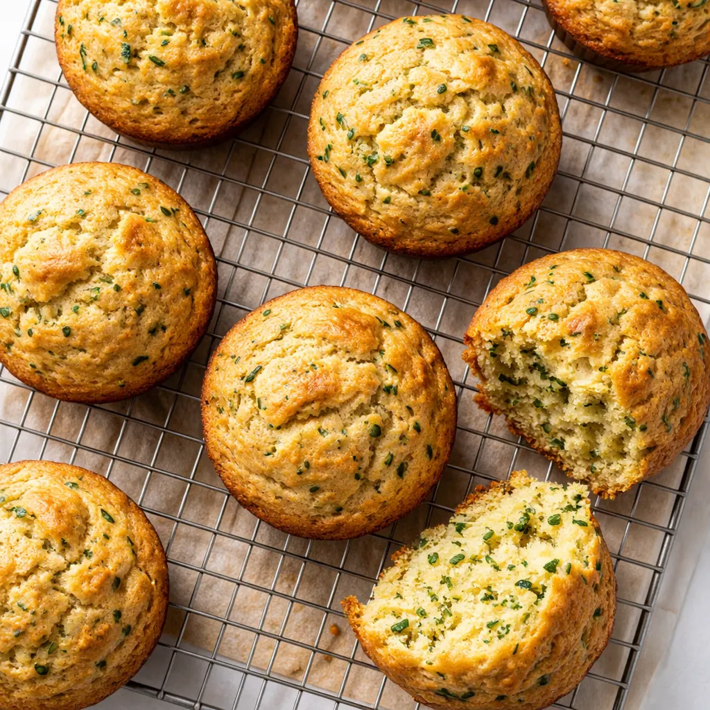 Bakery-worthy zucchini muffins with tall domes, super moist interior, and golden brown tops.
