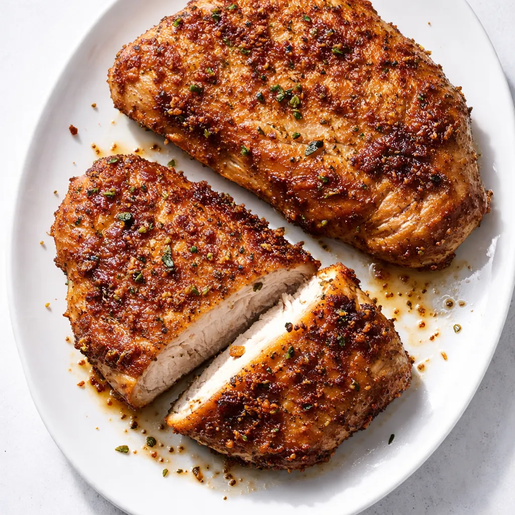 Breading crispy Mediterranean chicken cutlets with golden breadcrumbs and herbs.