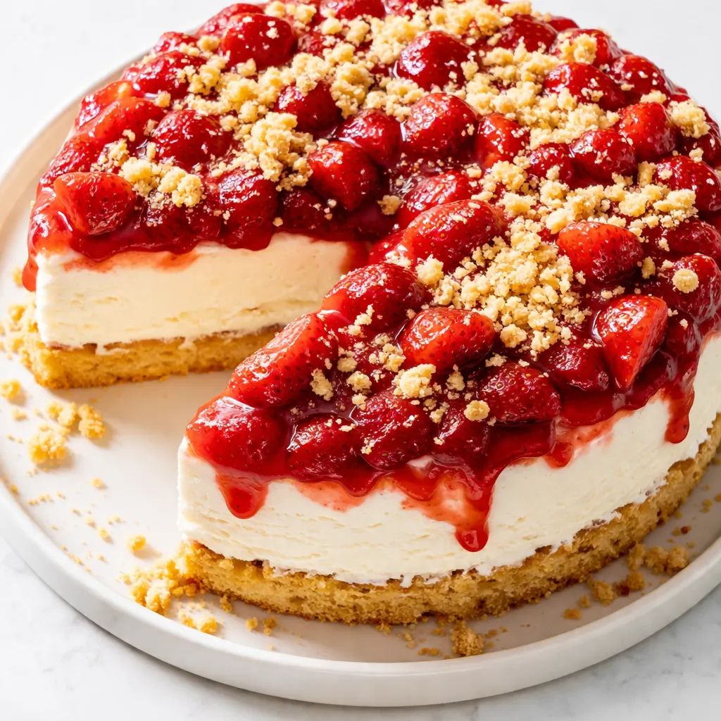 Assembling a strawberry shortcake ice cream cake with crisp shortcake layers and creamy ice cream to avoid sogginess.