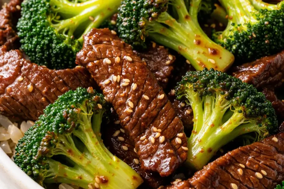Tender beef strips and vibrant green broccoli florets coated in a glossy, savory sauce, a better-than-takeout dish ready in 20 minutes.