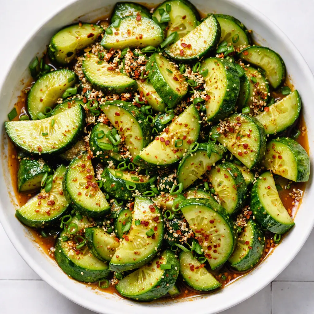 Spicy Asian Cucumber Salad That's Crisp, Fiery, and Ready in 10 Minutes process photo